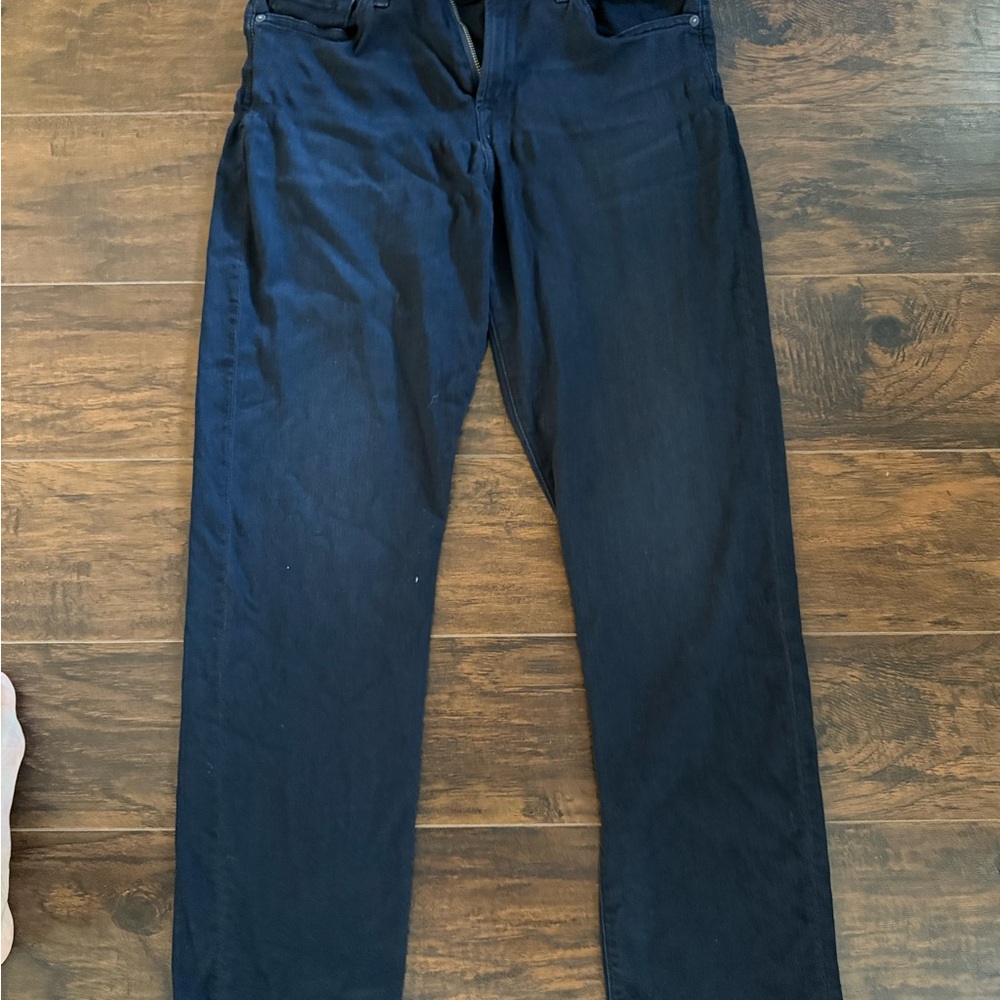 7 For All Mankind Men's Dark Blue Relaxed Jeans